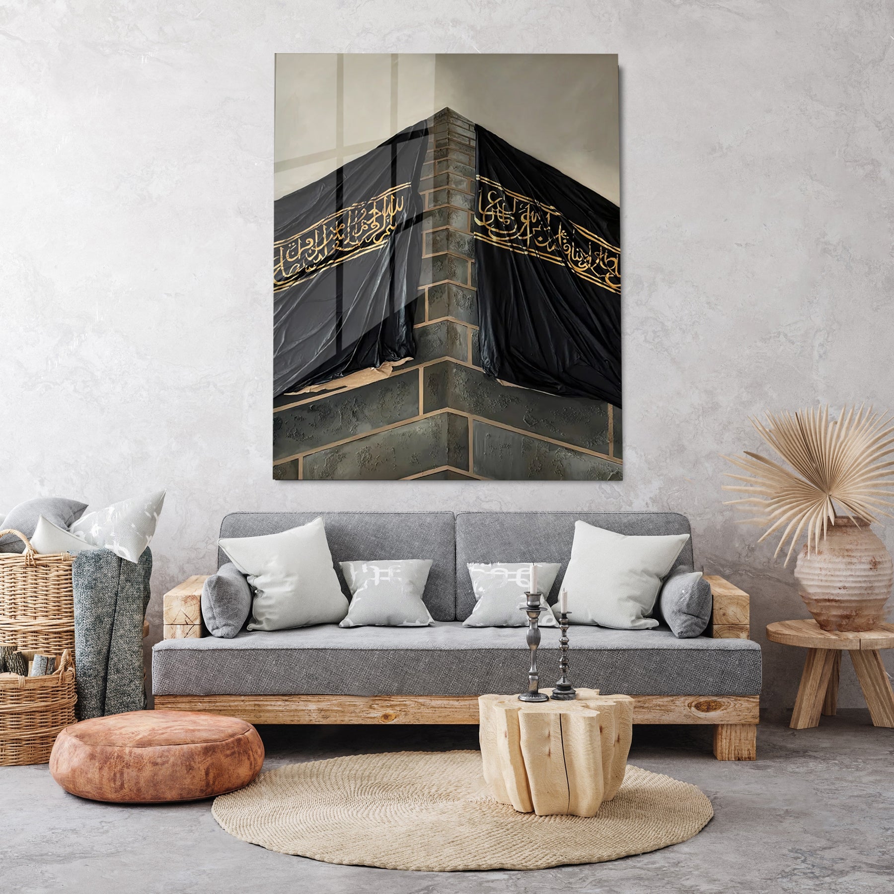 Acrylic Kaaba Islamic Wall Art Quran Decor, Arabic Calligraphy, Modern Islam Decoration