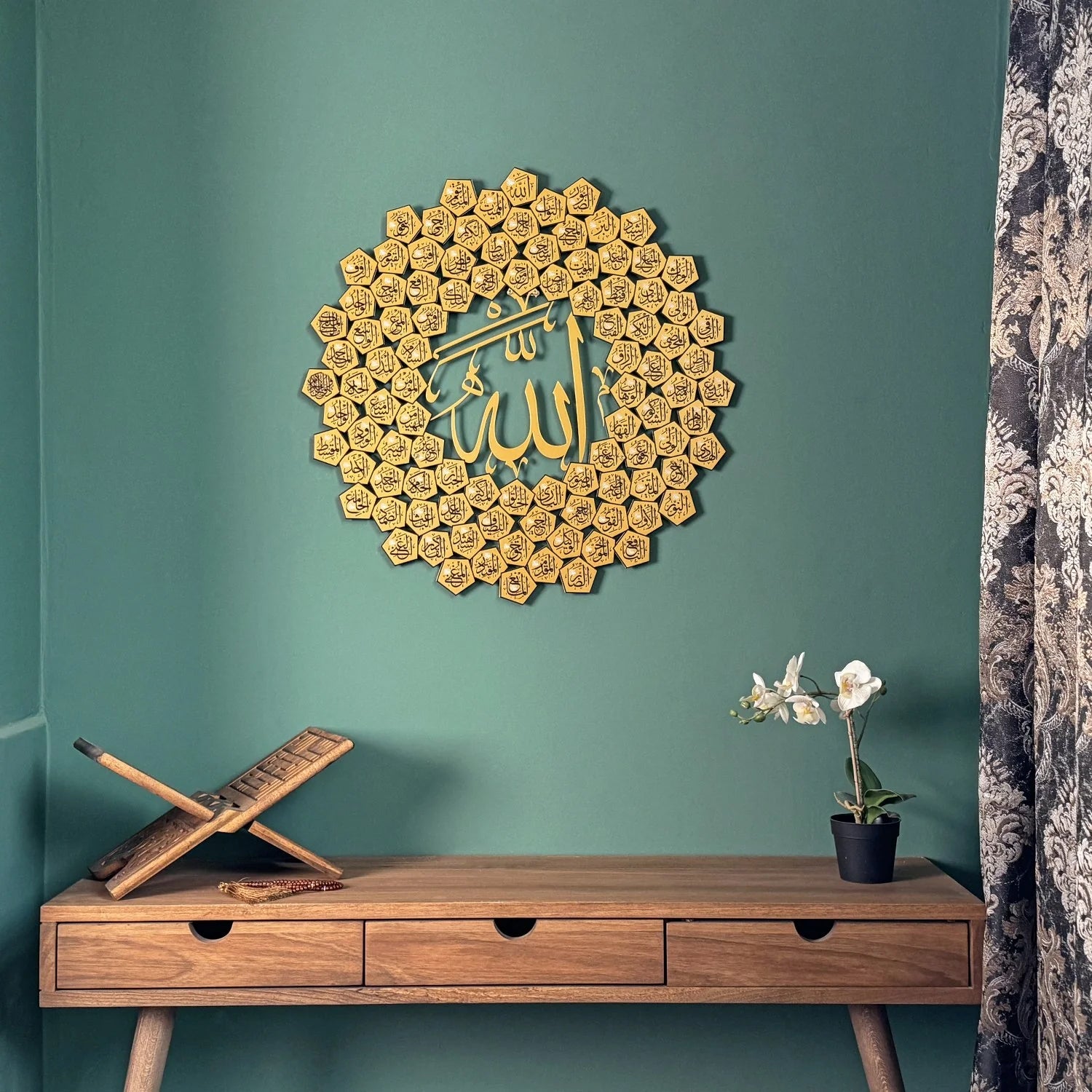 99 Names of Allah Asmaul Husna Islamic Wall Art - 24" x 24" (50 x 60 cm)