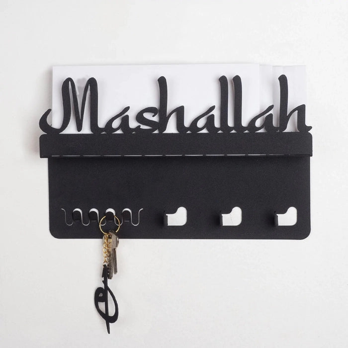 Mashallah Metal Wall Key Holder - 12" x 9"