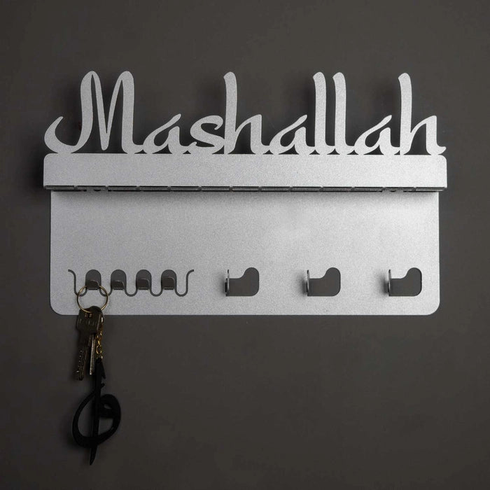 Mashallah Metal Wall Key Holder - 12" x 9"