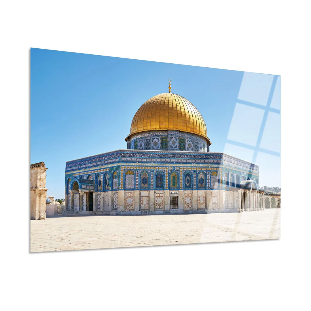 Maryam Islamic Art Al Aqsa Mosque Glass Islamic Wall Art.