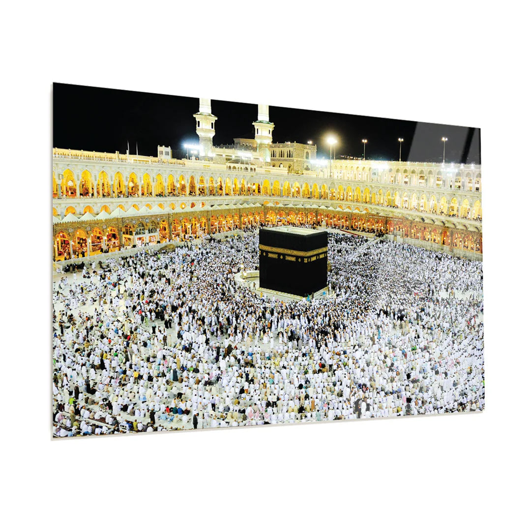 Maryam Islamic Art Kaaba Shareef Glass Wall Art.