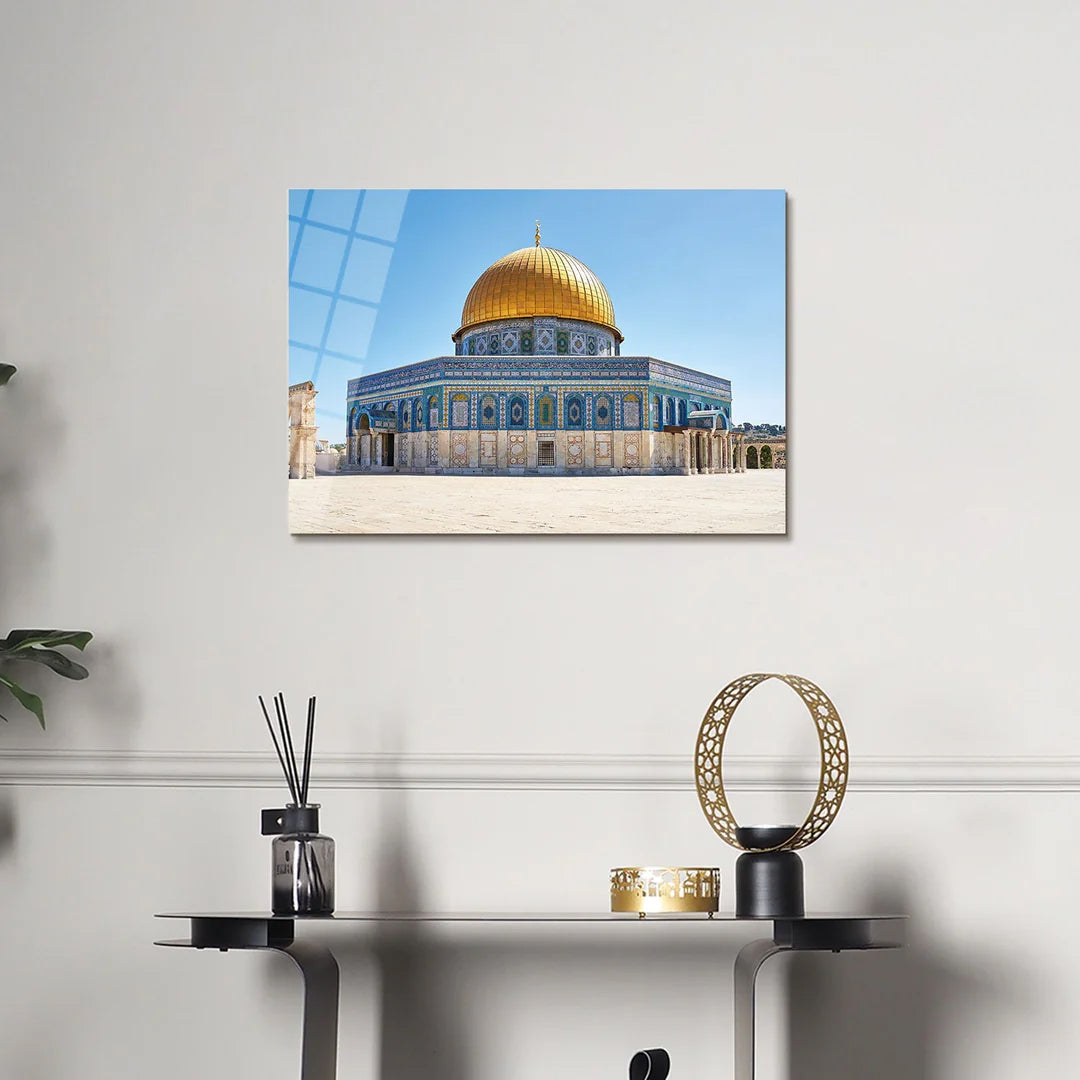 Maryam Islamic Art Al Aqsa Mosque Glass Islamic Wall Art.
