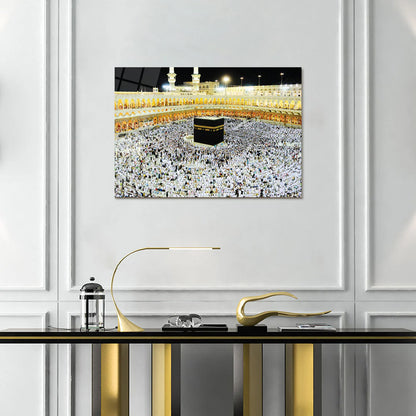 Maryam Islamic Art Kaaba Shareef Glass Wall Art.