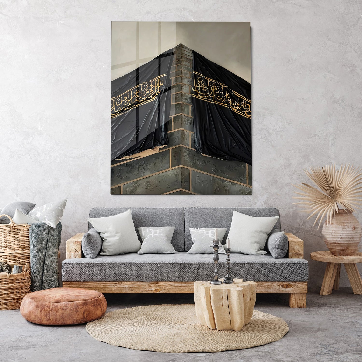 Acrylic Kaaba Islamic Wall Art Quran Decor, Arabic Calligraphy, Modern Islam Decoration