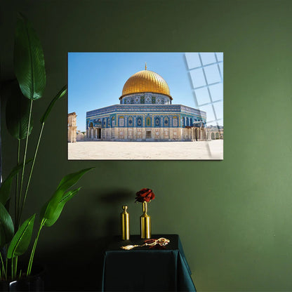 Maryam Islamic Art Al Aqsa Mosque Glass Islamic Wall Art.