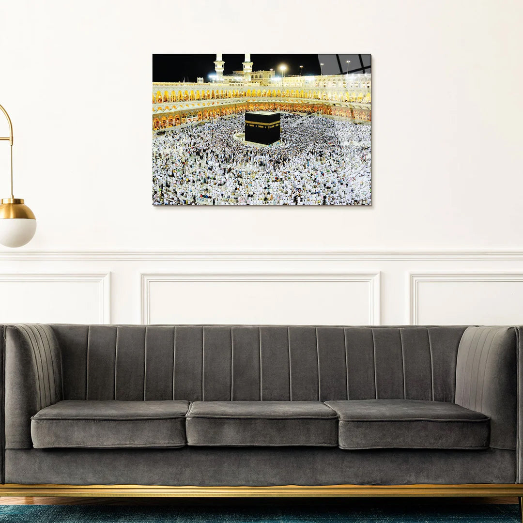 Maryam Islamic Art Kaaba Shareef Glass Wall Art.