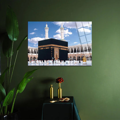 Maryam Islamic Art Kaaba Glass Islamic Wall Art.