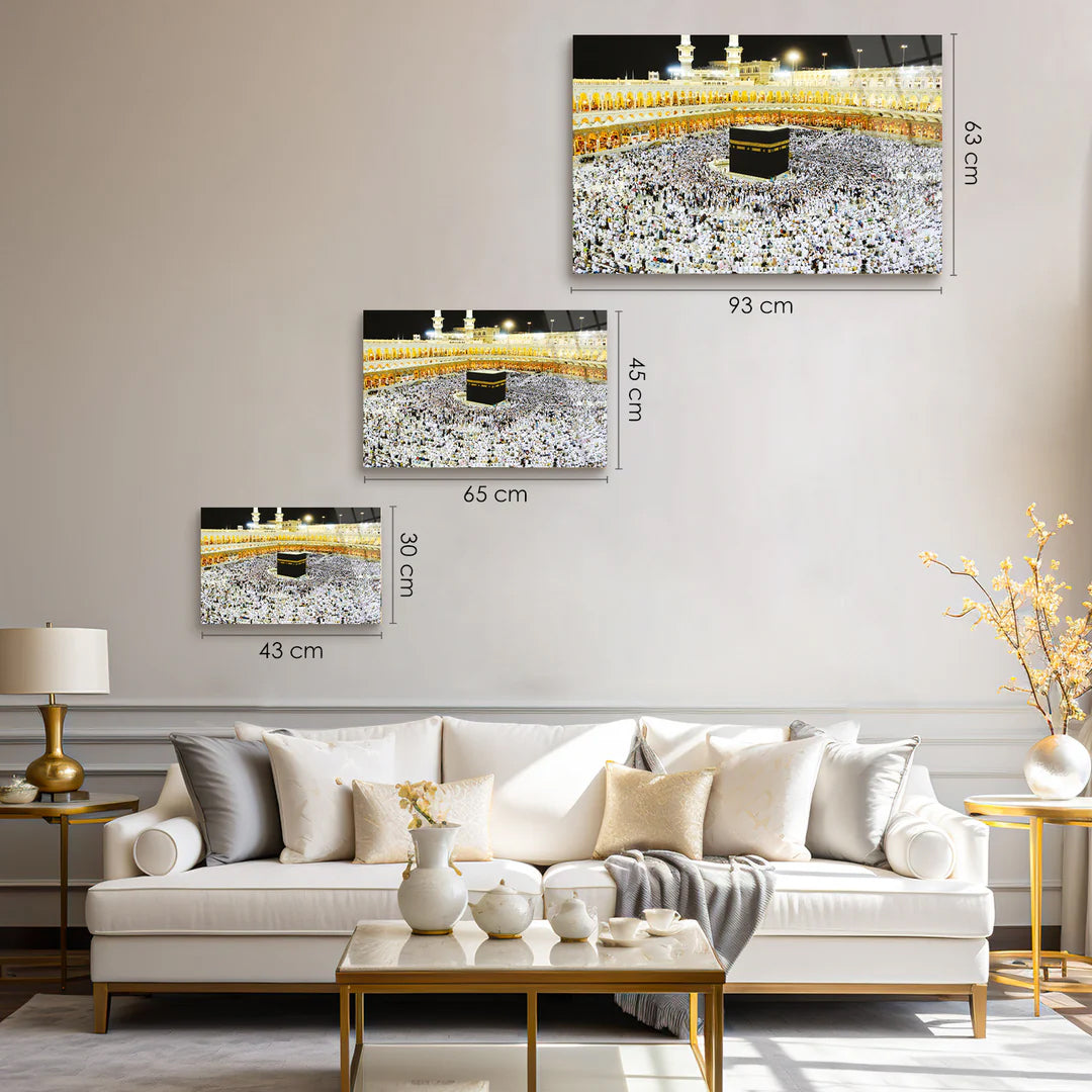Maryam Islamic Art Kaaba Shareef Glass Wall Art.