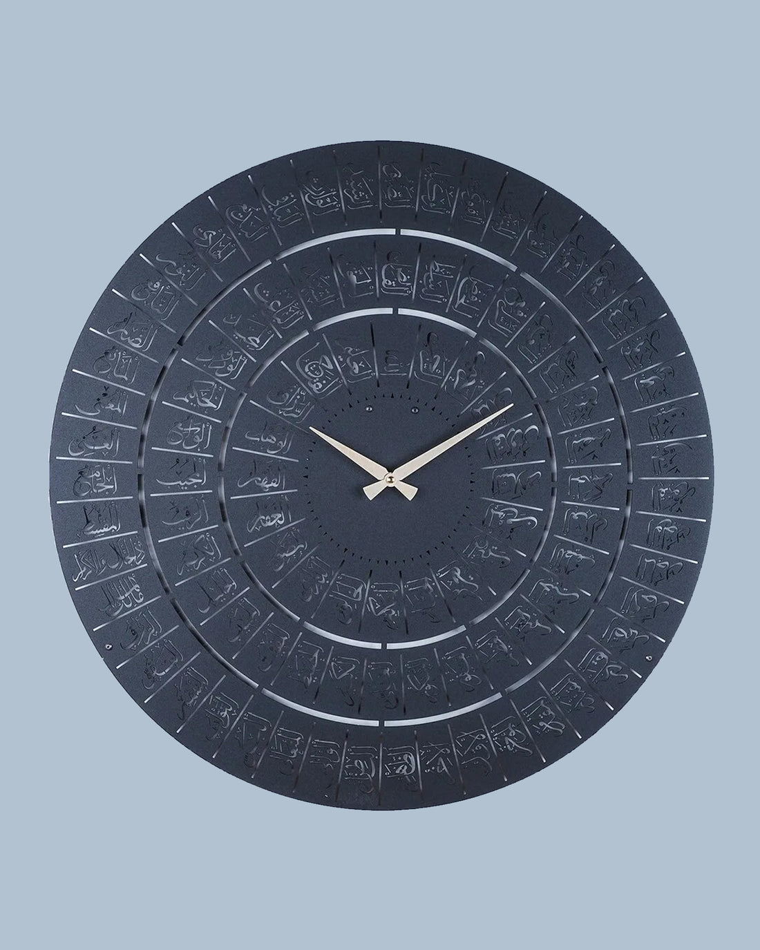 99 NAMES OF ALLAH METAL ISLAMIC WALL CLOCK