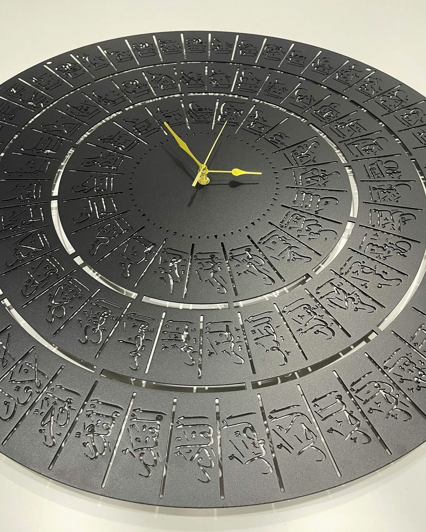 99 NAMES OF ALLAH METAL ISLAMIC WALL CLOCK