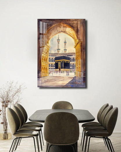 Acrylic Kaaba Islamic Wall Art Quran Decor, Arabic Calligraphy, Modern Islam Decoration, Eid Gifts