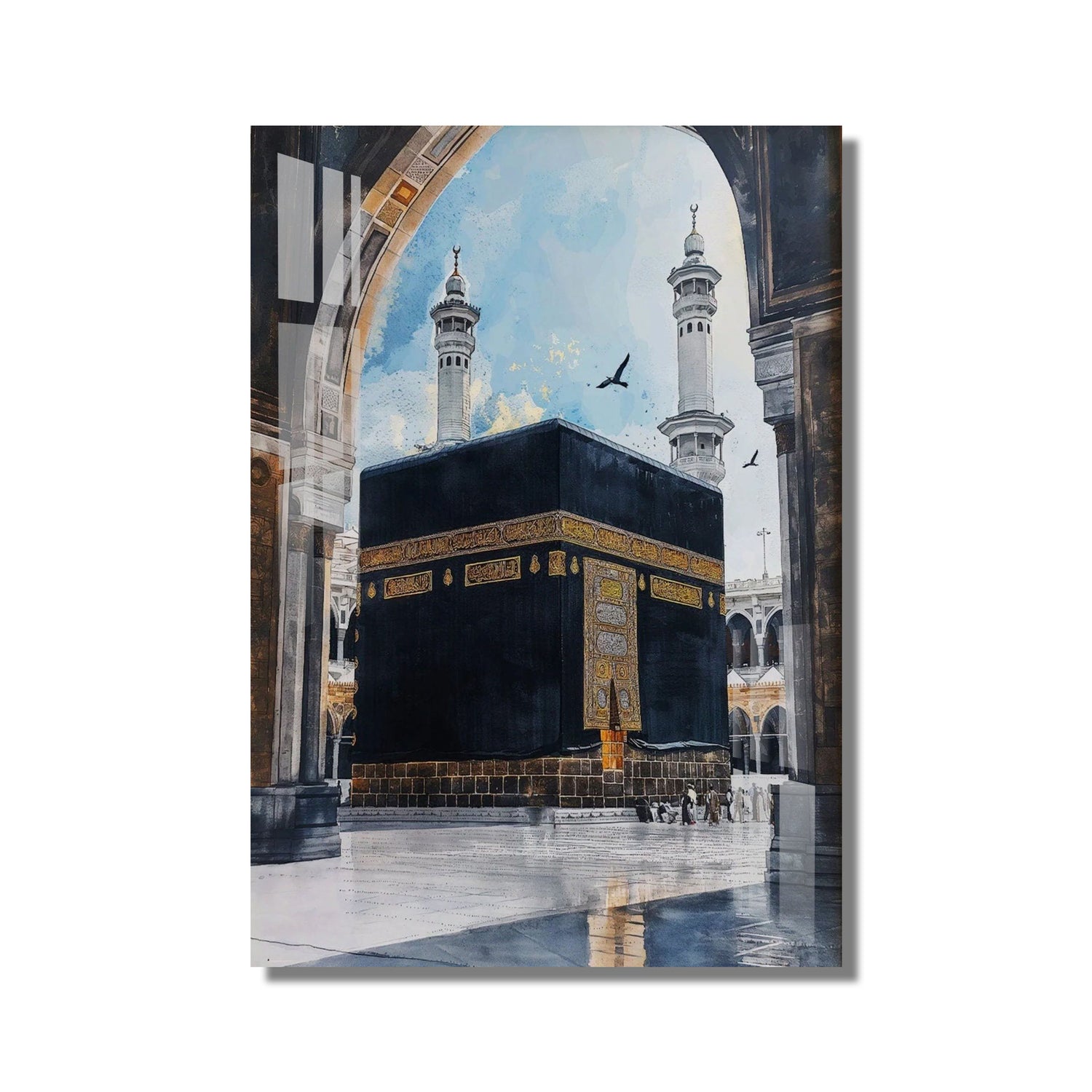 Acrylic Kaaba Wall Art, Islamic Wall Art, Modern Muslim Home Gift