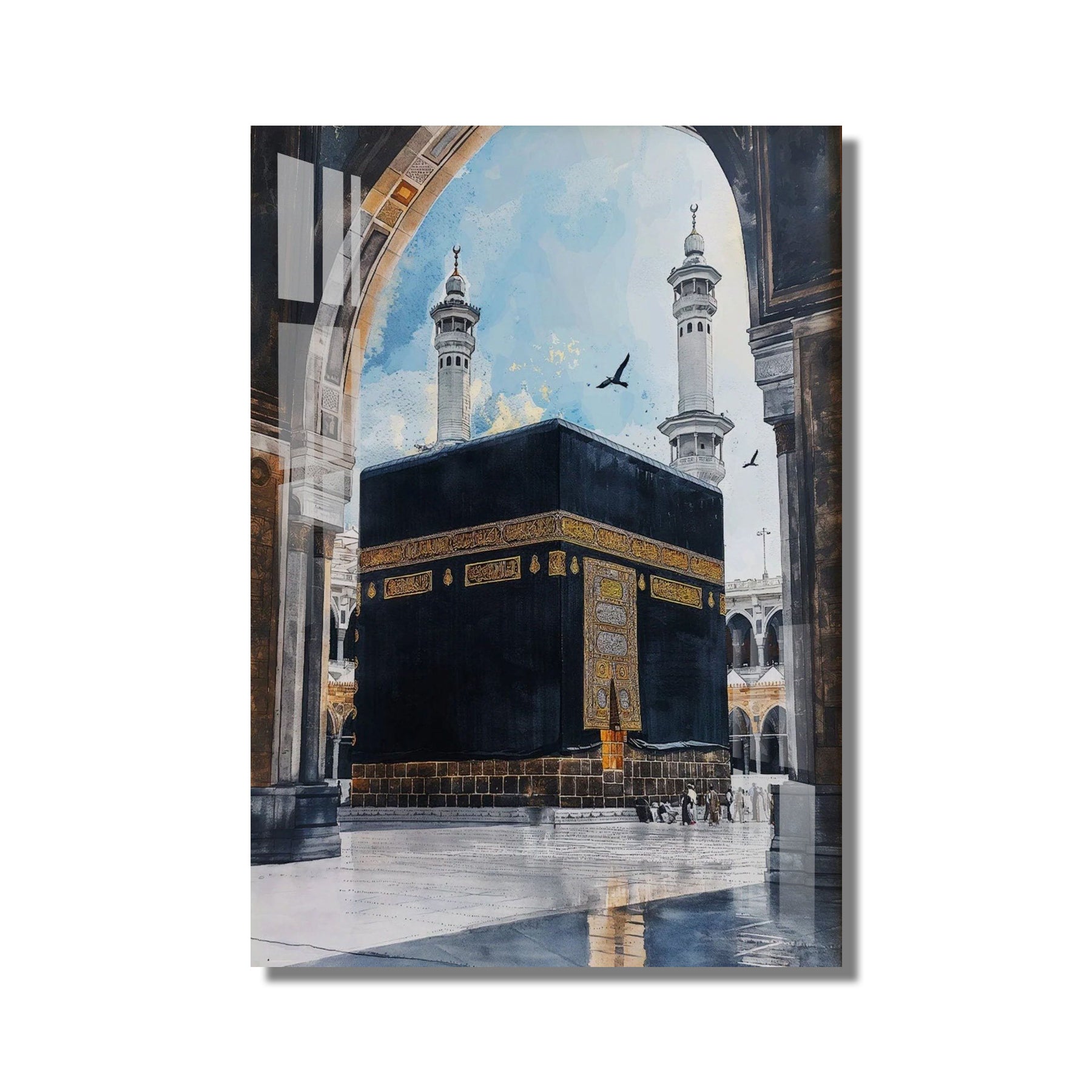 Acrylic Kaaba Wall Art, Islamic Wall Art, Modern Muslim Home Gift