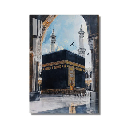Acrylic Kaaba Wall Art, Islamic Wall Art, Modern Muslim Home Gift