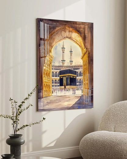 Acrylic Kaaba Islamic Wall Art Quran Decor, Arabic Calligraphy, Modern Islam Decoration, Eid Gifts
