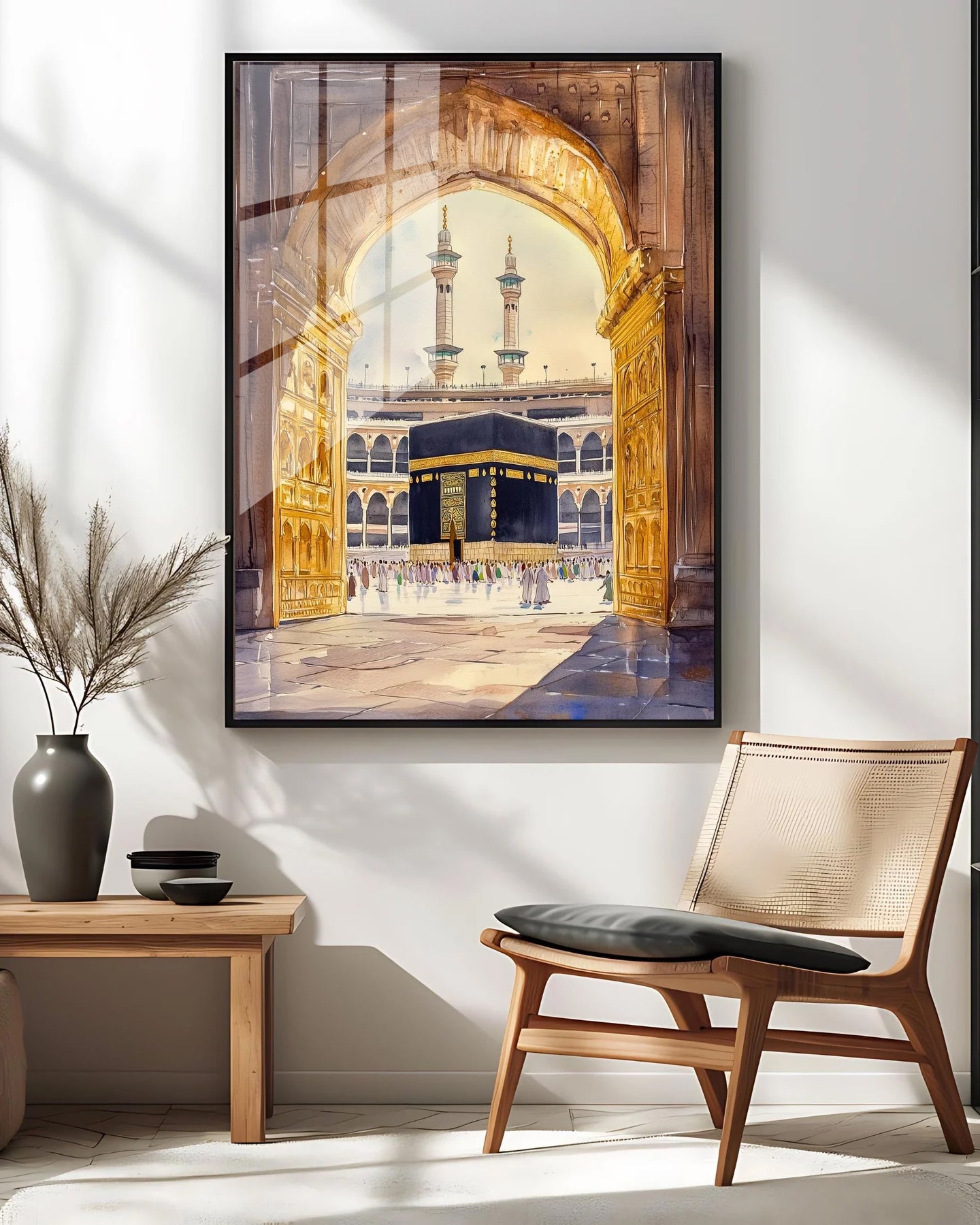 Acrylic Kaaba Islamic Wall Art Quran Decor, Arabic Calligraphy, Modern Islam Decoration, Eid Gifts