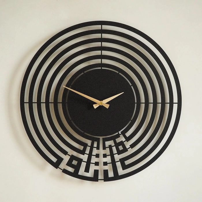 Tawakkul Written Kufic Metal Islamic Wall Clock