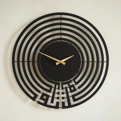 Tawakkul Written Kufic Metal Islamic Wall Clock